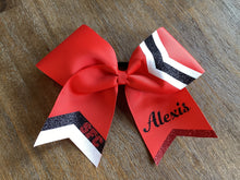 Load image into Gallery viewer, Red Grosgrain Cheer Bows