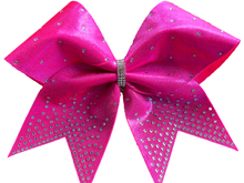 Load image into Gallery viewer, Pink Mystique Fabric Cheer Bows