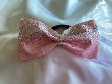 Load image into Gallery viewer, Pink/Breast Cancer Glitter Cheer Bows