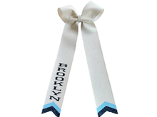 Load image into Gallery viewer, White Glitter Cheer Bows