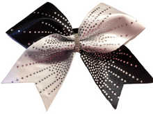 Load image into Gallery viewer, Black Rhinestone Cheer Hair Bows