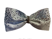 Load image into Gallery viewer, White Rhinestone Cheer Hair Bows