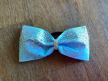 Load image into Gallery viewer, Columbia Blue Grosgrain Cheer Bows with Combination Tails