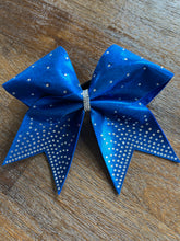 Load image into Gallery viewer, Royal Blue Rhinestone Cheer Bows
