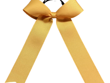 Load image into Gallery viewer, Yellow Grosgrain Cheer Bows with Combination Tails