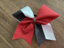 Load image into Gallery viewer, Tick Tock Glitter Cheer Bows