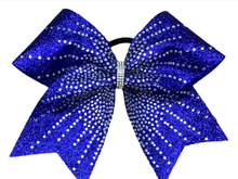 Load image into Gallery viewer, Royal Blue Rhinestone Cheer Bows
