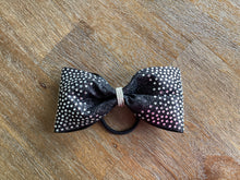 Load image into Gallery viewer, Black Rhinestone Cheer Hair Bows