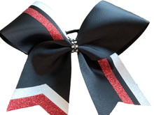 Load image into Gallery viewer, Black Grosgrain Cheer Bows