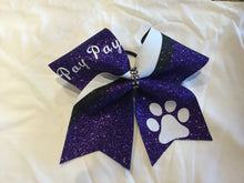 Load image into Gallery viewer, Paw Print Design Cheer Bows