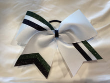 Load image into Gallery viewer, White Grosgrain Cheer Bows
