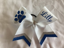 Load image into Gallery viewer, Paw Print Design Cheer Bows
