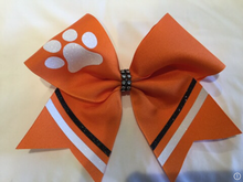 Load image into Gallery viewer, Paw Print Design Cheer Bows