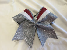 Load image into Gallery viewer, Silver Glitter Swish Cheer Bow