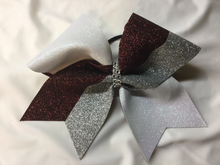 Load image into Gallery viewer, Tick Tock Glitter Cheer Bows