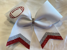 Load image into Gallery viewer, Paw Print Design Cheer Bows