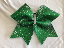 Load image into Gallery viewer, Kelly Green Glitter Cheer Bows