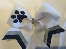 Load image into Gallery viewer, Paw Print Design Cheer Bows