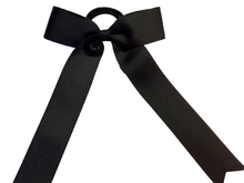 Load image into Gallery viewer, Black Grosgrain Cheer Bows