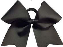 Load image into Gallery viewer, Black Grosgrain Cheer Bows
