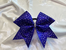 Load image into Gallery viewer, Royal Blue Rhinestone Cheer Bows