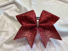 Load image into Gallery viewer, Red Rhinestone Cheer Hair Bows