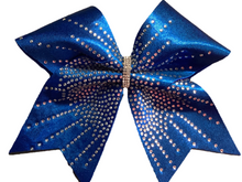 Load image into Gallery viewer, Royal Blue Rhinestone Cheer Bows
