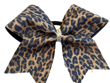 Load image into Gallery viewer, Mystique Fabric Cheer Bows
