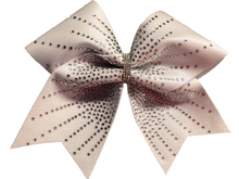 Load image into Gallery viewer, White Rhinestone Cheer Hair Bows
