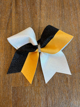 Load image into Gallery viewer, Tick Tock Glitter Cheer Bows
