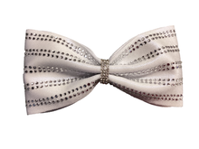 Load image into Gallery viewer, White Glitter Swish Cheer Bow
