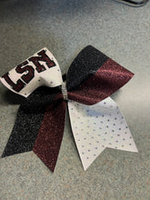 Load image into Gallery viewer, Tick Tock Glitter Cheer Bows
