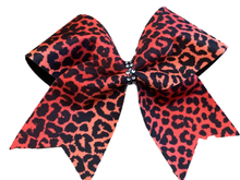 Load image into Gallery viewer, Mystique Fabric Cheer Bows
