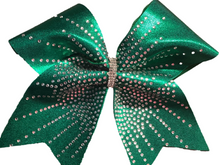 Load image into Gallery viewer, Kelly Green Glitter Cheer Bows with Combination Tails

