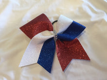 Load image into Gallery viewer, Tick Tock Glitter Cheer Bows

