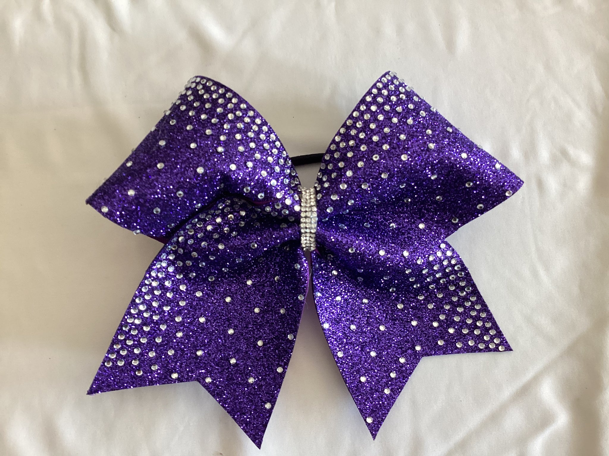Glittery Purple Bow with Black Mustache Girls main image 3