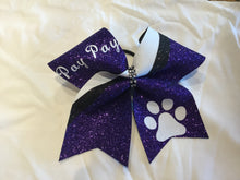 Load image into Gallery viewer, Paw Print Design Cheer Bows
