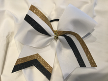 Load image into Gallery viewer, White Grosgrain Cheer Bows
