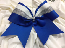 Load image into Gallery viewer, Royal Blue Grosgrain Cheer Bows
