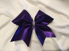 Load image into Gallery viewer, Hunter Green Mystique Fabric Cheer Bows
