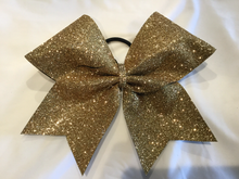 Load image into Gallery viewer, Gold Glitter Cheer Bows
