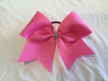 Load image into Gallery viewer, Pink Glitter Cheer Bows
