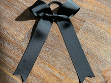 Load image into Gallery viewer, Black Grosgrain Cheer Bows
