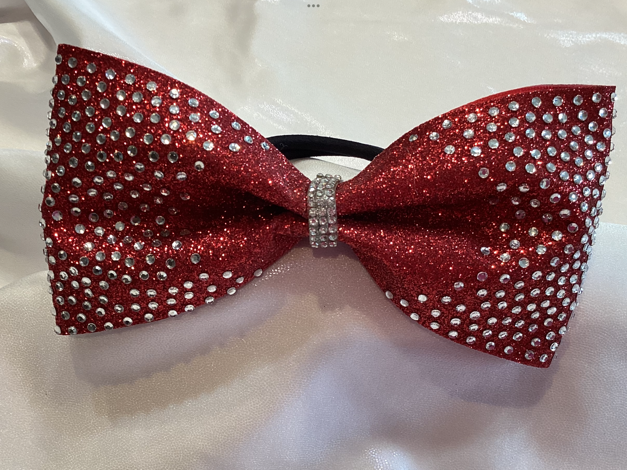 Red Glitter Ombre Cheer Bow - Cheer Bows Red - Cheer Bows Cheap